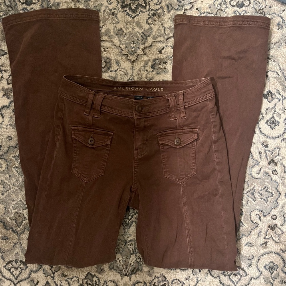 Brown flare American Eagle pants